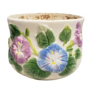 Vintage Ceramic Flower Pot Small Morning Glory